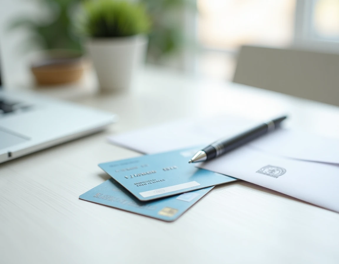 Permis de conduire français avec enveloppe officielle et stylo symbolisant la procédure de notification de suspension